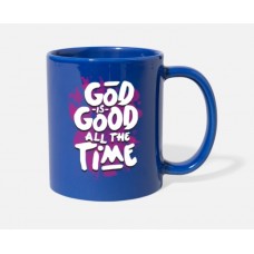 God Is Good All The Time Royal Blue Mugs